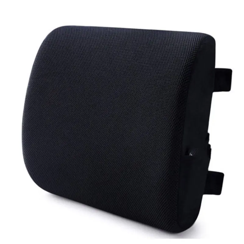 Picture of Soft Memory Foam Lumbar Support Pillow for Office Chair, Car Seat & Home - Ergonomic Back Cushion for Back Pain Relief(Black)
