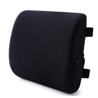 Picture of Soft Memory Foam Lumbar Support Pillow for Office Chair, Car Seat & Home - Ergonomic Back Cushion for Back Pain Relief(Black)