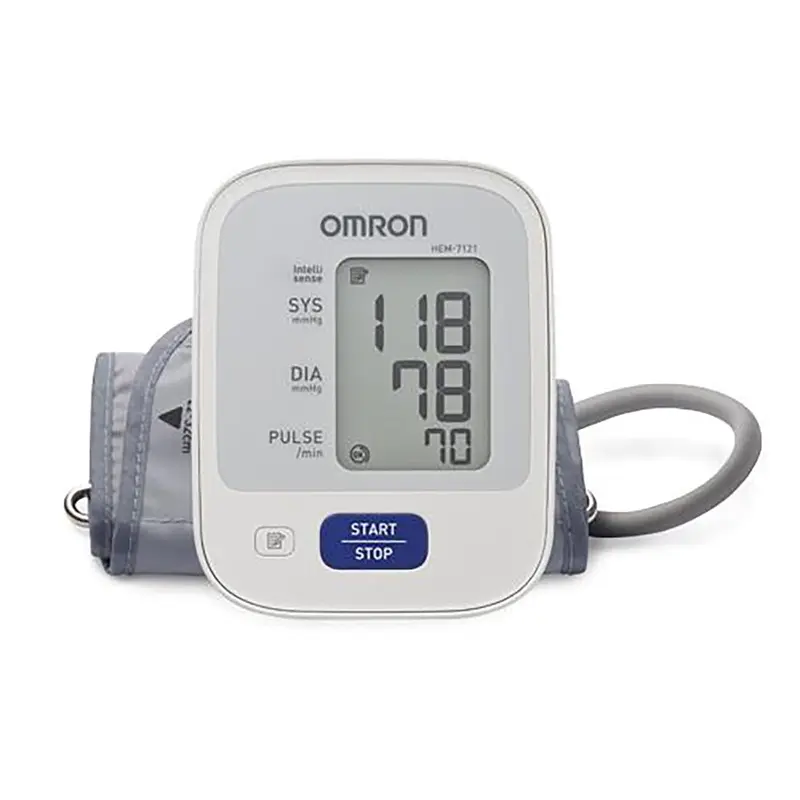 Picture of Omron HEM-7121 Upper Arm Digital Blood Pressure Monitor or Blood Pressure Machine – Accurate Readings, 5-Year Warranty(White)