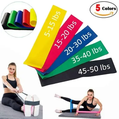 Picture of Resistance Bands Set – 5 Levels Natural Latex Fitness Expander for Exercise, Home Workout & Gym Training