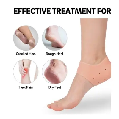 Picture of ACCU fast heel cushion silicone - Plantar Fasciitis Soft Socks for Hard, Cracked, Dry Skin- One Pair -Import quality