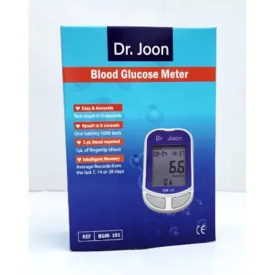 Picture of Dr. Joon Blood Glucose Meter – Accurate & Fast Sugar Level Testing Kit for Diabetes Monitoring | Easy-to-Use Digital Glucometer with LCD Display
