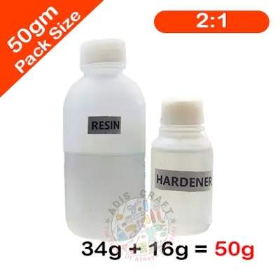 Picture of 2:1 Premium Clear Epoxy Resin With Hardener 50gm Pack