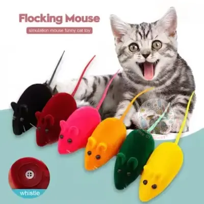 Picture of Rubber Mouse Kitten Cat Playing Rat Squeak Sound Toy For Baby Cat (1pcs)