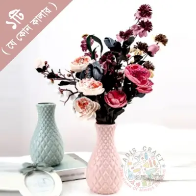 Picture of Modern Plastic Flower Vase Collections for Home Living Room Decoration Flower Pot Imitation Porcelain , Empty Flower Tob