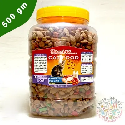 Picture of Cat food for Kitten Cat 500gm (Fish, Milk and Checken Flavour)