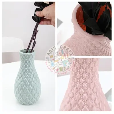 Picture of Mordern Diamond pattern plastic flower vase pot for home Living Room decoration (1psc)