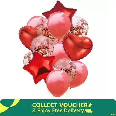 Picture of Party balloon 14pcs set/Happy birthday party balloon set14pc/confity balloon and party balloon set