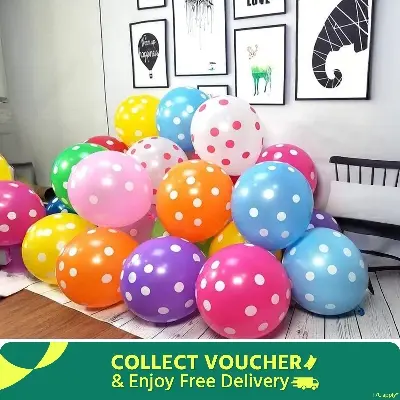 Picture of Print balloon/dot printed balloon/big size dot print balloon - Multicolor