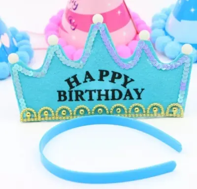 Picture of Celebrate in Style with the Happy Birthday LED Crown Hat: Add a Spark of Joy with the Illuminating and Festive Crown Design - Multicolor