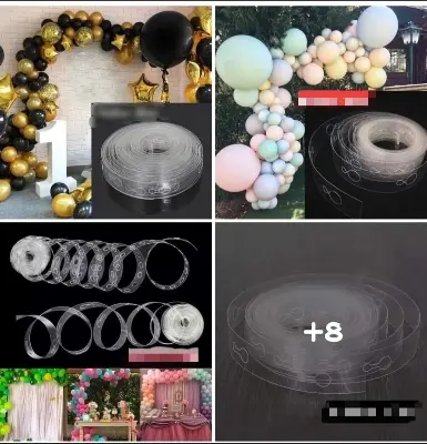 Picture of Balloons garland chain, balloon chain, balloon tape - White