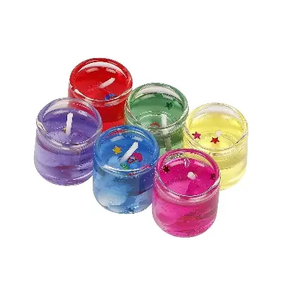 Picture of Gel candle/Jelly Candle Multicolor-Pieces/Romantic Jelly Candle Multicolor for home decoration - Multicolor
