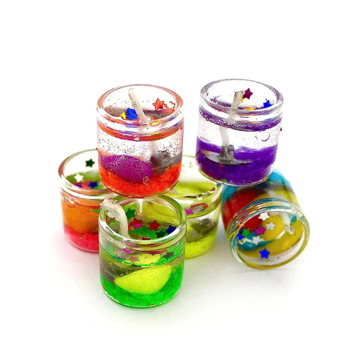 Picture of Gel candle/Jelly Candle Multicolor-Pieces/Romantic Jelly Candle Multicolor for home decoration - Multicolor
