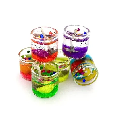 Picture of Gel candle/Jelly Candle Multicolor-Pieces/Romantic Jelly Candle Multicolor for home decoration - Multicolor