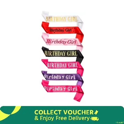 Picture of Birthday sash/Birthday girl sash/Birthday Girl Exclusive Sash - Multicolor/PARTY SASH 1 pice/Sashes for birthday and part celebration