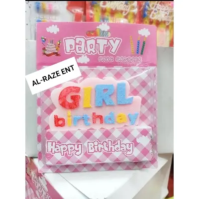 Picture of Birthday girl Candle/Happy birthday candle/Cake candle - Pink