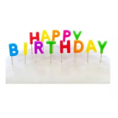Picture of Happy birthday Candle/Cake candle/Happy birthday letter Candle - Multicolor