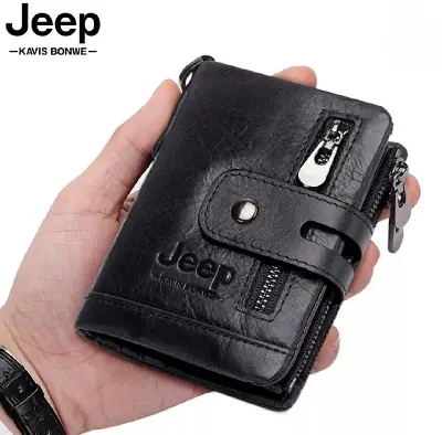 Picture of Jeep Artificial Leather Wallet for Men/Jeep Men's Chocolate Leather Wallet - Black