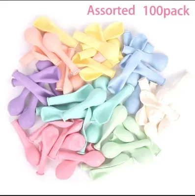 Picture of Pastel Balloon 100 Pc - Birthday Decoration - Multicolor
