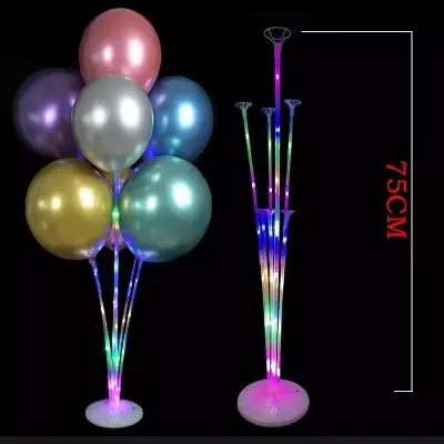 Picture of Balloon light stand/light balloon stand/LIghitng balloon stand/Birthday Lighting Balloon stand/Reusable Table Balloon Holder Column Stand with Light Birthday Wedding Decor - White