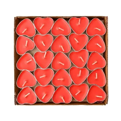 Picture of Love candle/Heart shape candle/red love cande-50pc - Red