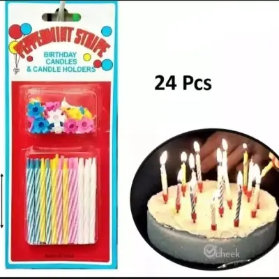 Picture of Birthday candle/mini birthday candle-24pc/china mom - Multicolor