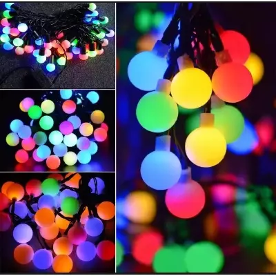 Picture of Ball Fairy Light/Decorative Led Ball Shaped Light- Multi-Color- Rgb Ball/Decoration Fairy Light - Table Lamp - Multicolor