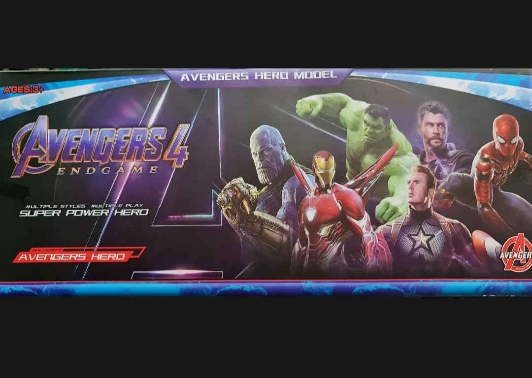 Picture of Avengers Iron Man, Captain America, Hulk, Spider-Man, and Thanos Action Figure - 5pcs Set | Collectible Toys for Ultimate Marvel Fans - Black