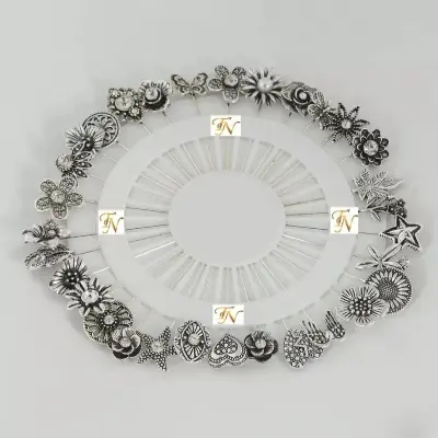 Picture of Steel Hijab Pin-5pc/silver hijab pin/stainless steel Hijab Pin-5pc for Women - Silver