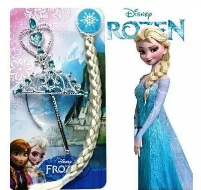 Picture of Kids Elsa crown set/Frozen Elsa Princess Anna Magic Wand, Rhinestone Tiara, Hair Crown Girl Set - White,Not Specified