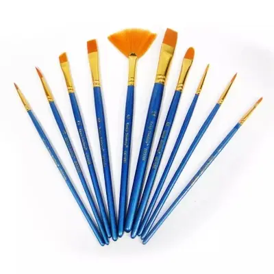 Picture of Artist brush/art brush/painting brush/Keep Smiling Artist Brush Set 7 Pieces Nylon Hair Artist Brushes 8070 - Blue