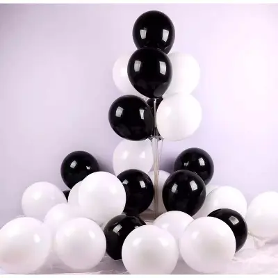 Picture of Black and white balloon-50pc/white and black balloon-50/monty balloon-50pc - Black and white