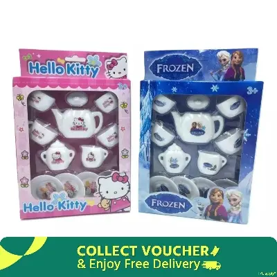 Picture of Baby Toy Playing Beautiful Design 12pcs Tea Cup Set Mini Tea Cup Item/kids play tea up set - Multicolor