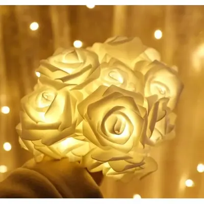 Picture of Rose fairy lights/Decorative party fairy light warm white Artificial Soft fashionable White - Table Lamp - Table Lamp - Gold