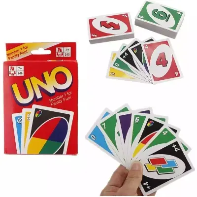 Picture of UNO card game/Uno Card Game - Multi Color/Uno Number 1 for Family Fun! Card Game Family Children Friends Playing Fun Cards - Multicolor
