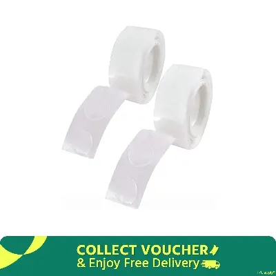 Picture of Balloon glue/both side balloon glue/glue dots balloon sticker dots balloon glue point 100pcs 1pcket - White