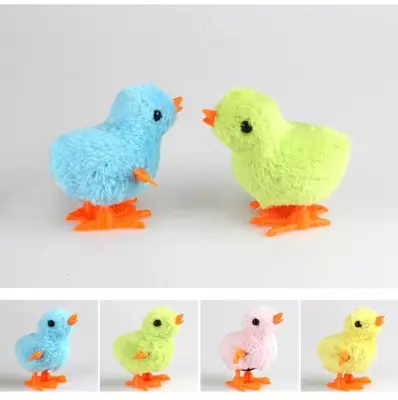 Picture of Clockwise Key Type Toy Chicken Toy 1Pieces/Baby Cute Cartoon Chick Wind Up Walking Chicken Toys - Multicolor