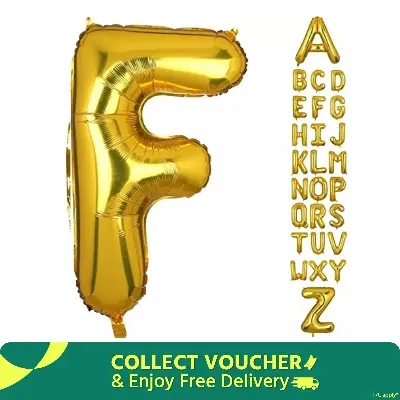 Picture of Foil Alphabet Name Word Balloon A to Z/Alphabet Foil Balloon from A-Z (16 inch) for Birthday & Party Decoration