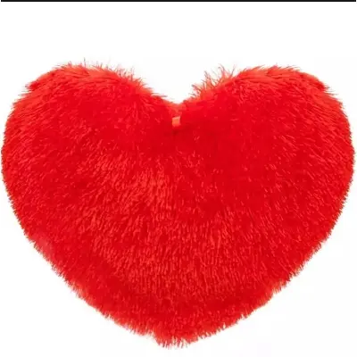 Picture of Love Soft Cushion/Heart Shape Pillow1Heart shape fluffy soft pillow or cushion for Valentine day love Gift - Red