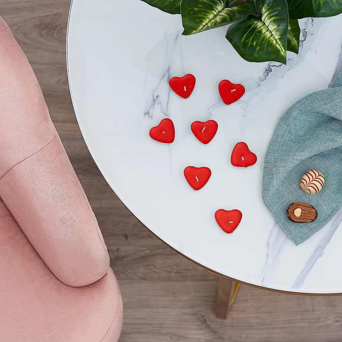 Picture of Love candle-10pc - Red