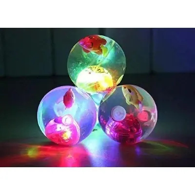 Picture of Led Light Flashing Luminous Ball/water Rubber Bouncing Ball for kids - Multicolor