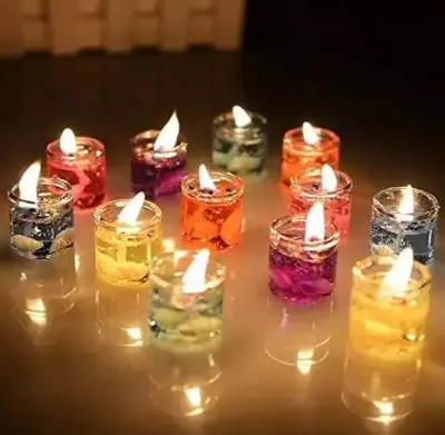 Picture of Romantic Jelly Candle Multicolor-12pc/smokeless jel candle 12pc - Multicolor