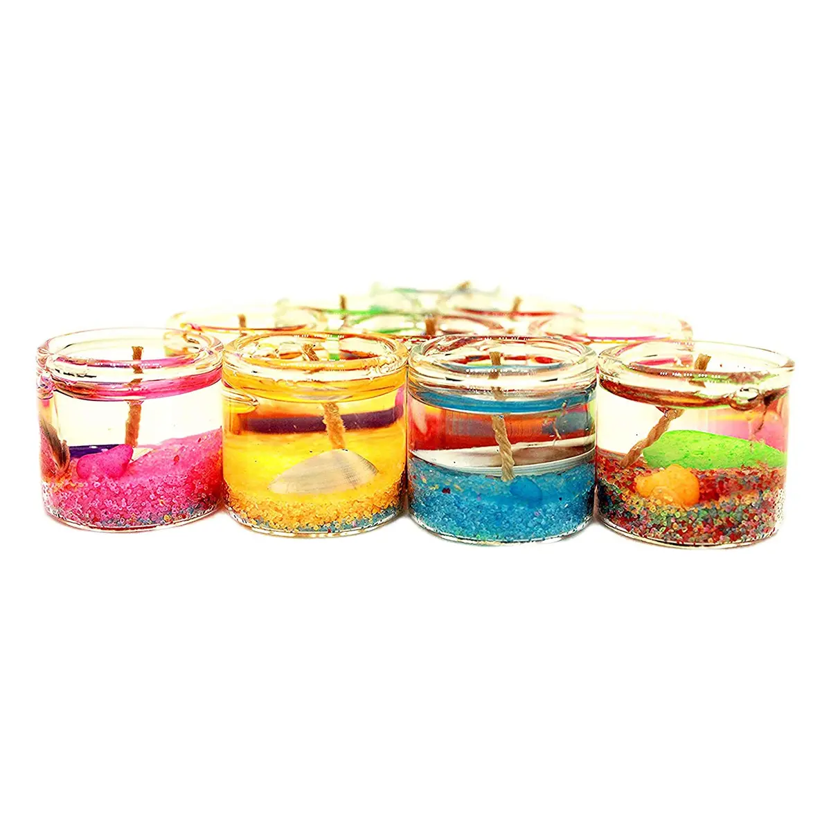 Picture of Romantic Jelly Candle Multicolor-12pc/smokeless jel candle 12pc - Multicolor