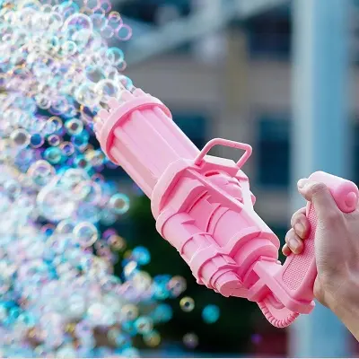 Picture of bubble gun toy/Funny Children's Gatling Bubble Toys Bubble Machine Kid Gift For Kids - Multicolor