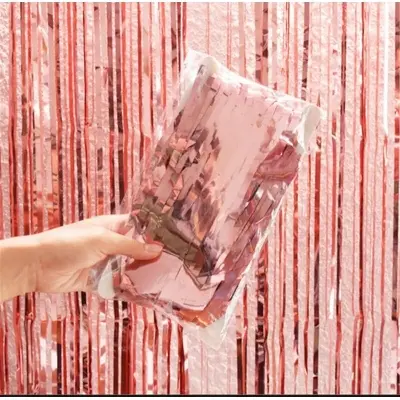 Picture of Foil curtain Rose gold/Backdrop curtain rose gold-1pc - Rose Gold