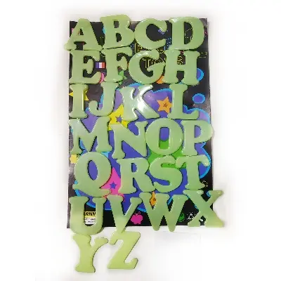 Picture of Radium wall Sticker Letter Full Set - 1 Packet - Light green