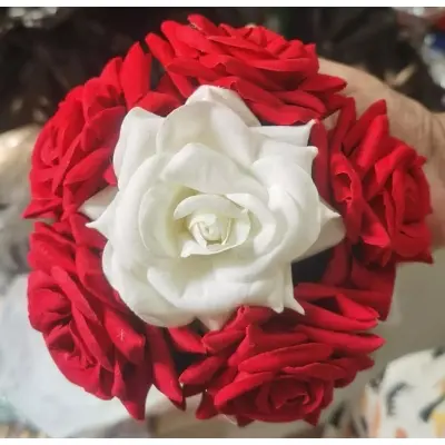 Picture of Rose flower khopa/Gorgeous golap khopa-white - Rose Red