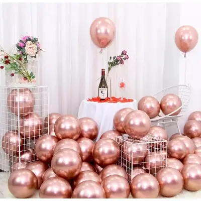 Picture of Rose gold metalic balloon 10pc - Rose Gold