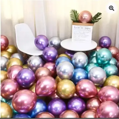 Picture of Metallic Balloon 20Pc Mixed Colour - Birthday Decoration - Multicolor