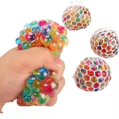 Picture of Hand Squishy Vent Ball-Magic Ball-Rainbow Grape Ball - Multicolor